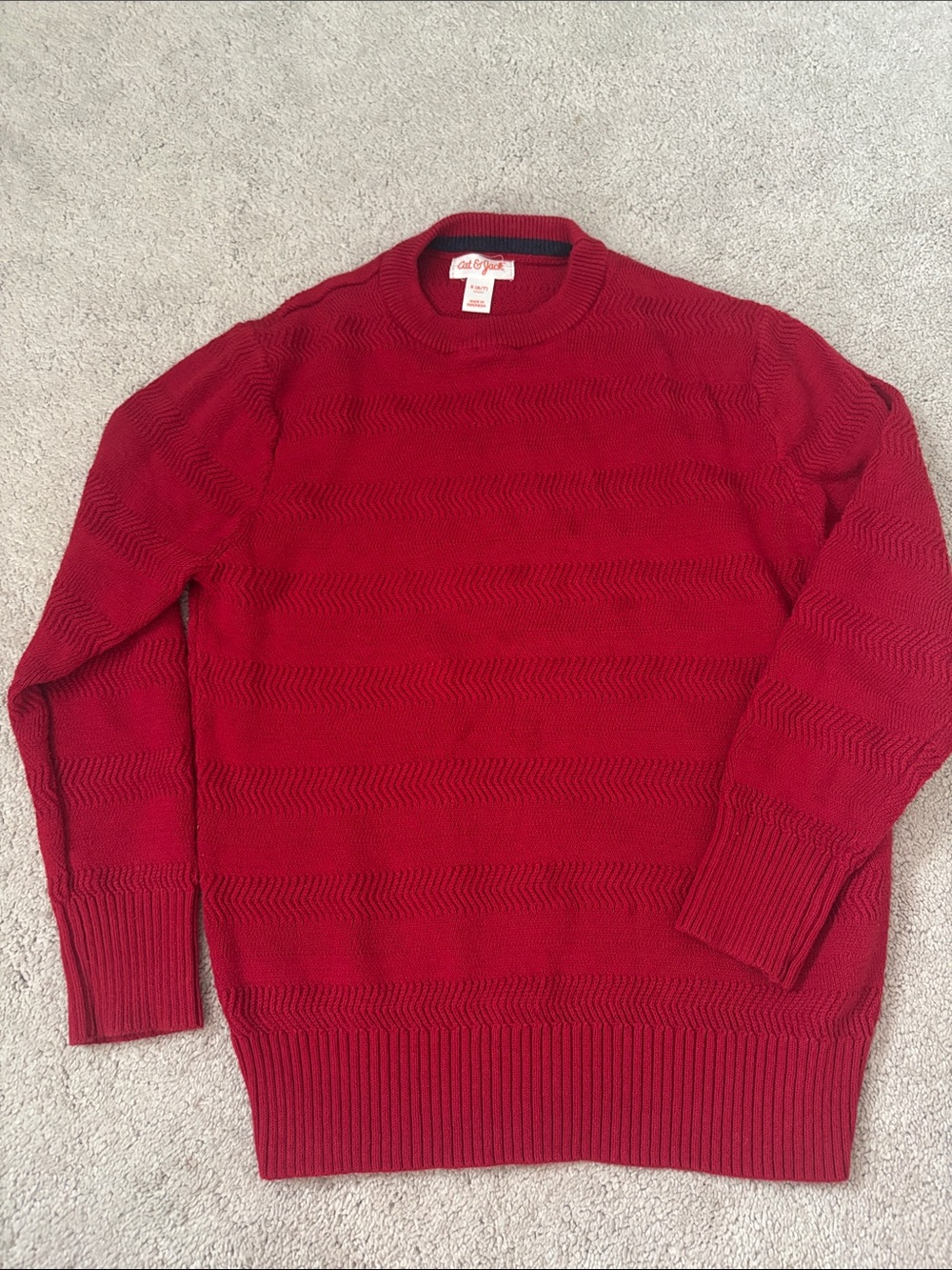 Cat & Jack Red Crewneck Sweater for Kids